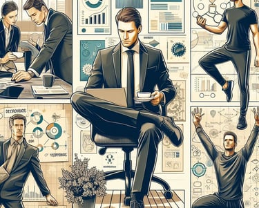 a man in a suit and tie is sitting at a desk