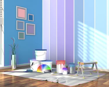 Peinture bleue pour chambre ou pièce principale