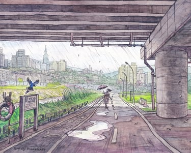 Taiwan illustration, by Evgeny Bondarenko