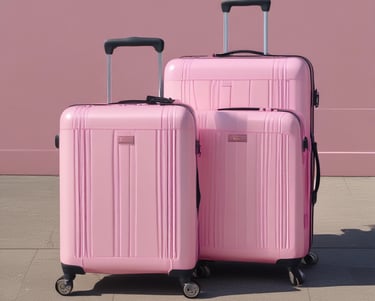 A clean layout showing suitcase size options with color swatches.