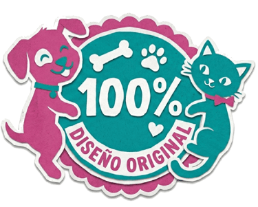 Logotipo rosa con texto de diseño 100% original para productos para mascotas.