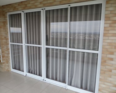 porta de aluminio 4 folhas da linha suprems