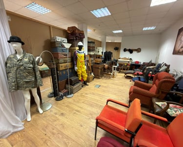 The prop room located in the White Room in Atlas Studios