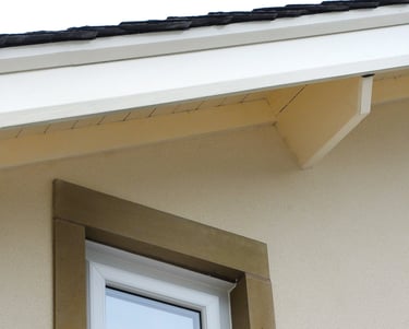 new white uPVC soffit and fascia protecting your home's walls and roof