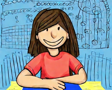 Young child engaged in online math tutoring on Math Helps, using a computer to learn and solve math 