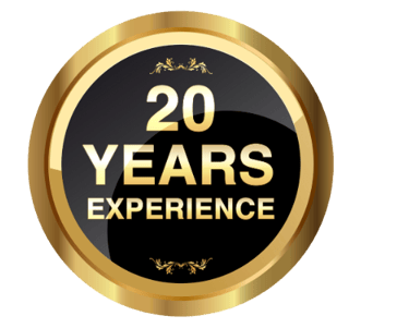 20 years experience badge