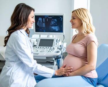 Pregnant woman consulting lady obstetrician at Dr. Agrawal’s Women Health Clinic in Santacruz East