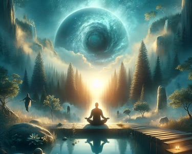 a man meditating meditation in a meditation position