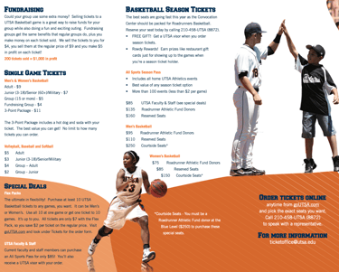 University of Texas at San Antonio Athletic ticket brochure