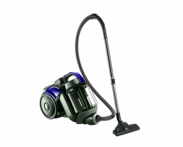 Aspirateur cyclonique noir et bleu