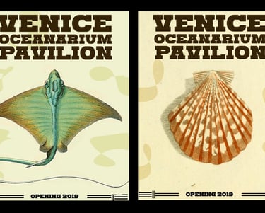 a series of four different types of fish and marine life