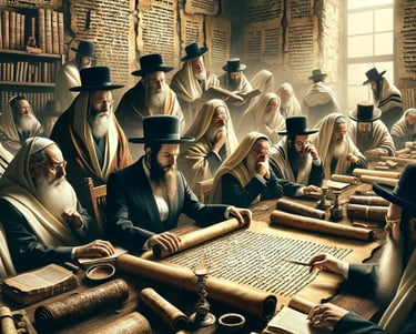 a group of men in hats and hats are gathered around a table