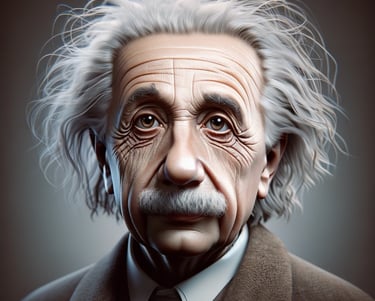 a digital painting of Albert Einstein