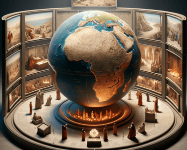 a globe globe with a globe in the middle of it