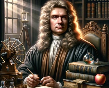 a man in a wig with a book and a book