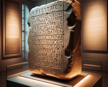 Pilato Stone with a stone tabletop with a stone tabletop