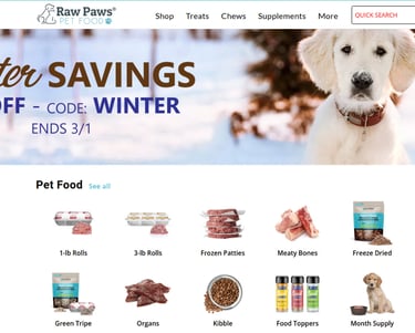 raw paws raw pet food