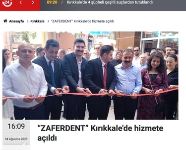 Zaferdent kırıkkale'de açıldı. Zaferdent ağız ve diş sağlığı polikliniği kırıkkale.
