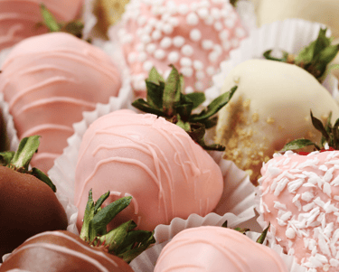 Chocolate Covered Strawberries for Valentines Day - Pink White chocolate, Milk Chocolate 
