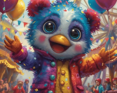 alt="Mascotte pour parcs d'attractions et événements - Design CCA Studio"