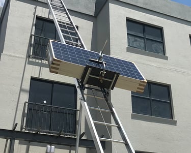 montagem rápida de paneis solares com elevador