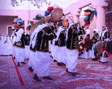 مشهد للفرقة النجدية السعودية في  مناسبة اليوم الوطني بالتنسيق واشراف فريق وتد للفعاليات wtd events