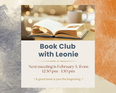 Book Club with Leonie is meeting this Thursday!