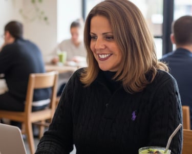 Amy McArdle, PhD, Hudson Valley real estate advisor reviewing documents for strategic negotiation