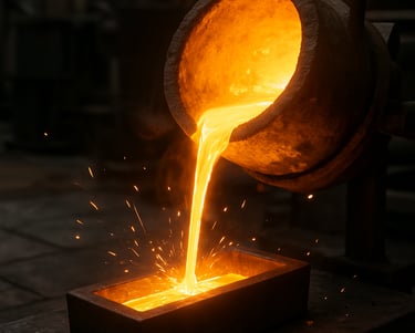 a person pouring a liquid into a metal container