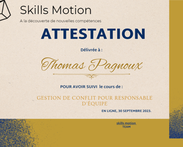 Attestation formation gestion des conflits avec exercices pratiques pdf
