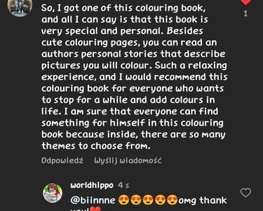 a woman's instagramted with a quote from the author