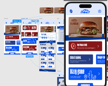 Maquette Application Bizzy Burger