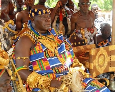 Ashanti King dressing traditional during the Akwasidae Festival in Ghana