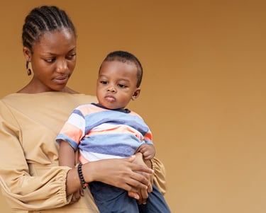 A woman with her boy