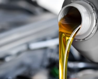 oil pouring out of a container