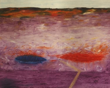 Landscape 2. Oil on canvas. 2020. 102 x 102 cms