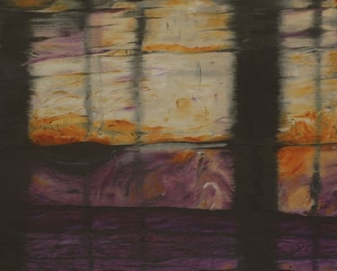 Night Landscape 1. Oil on canvas. 2021.  102 x 102 cms