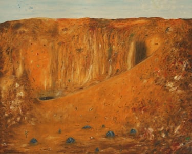 Landscape 3. Oil on canvas. 2021. 102 x 102 cms