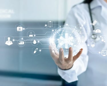 PhD nutrition and medical science | Doctor interacting with digital icons