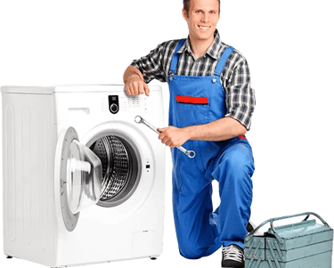 "24x7 customer service technician repairing washing machine"