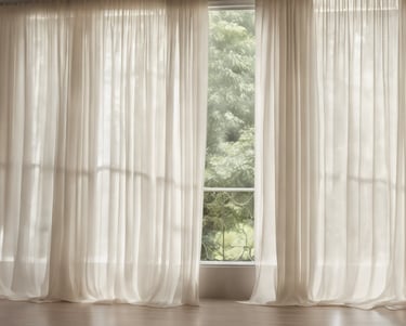 Ilgos dieninės užuolaidos and didelių langų