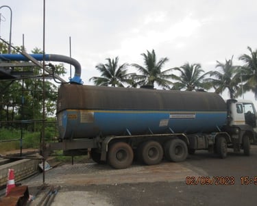 HCL fumes scrubbing system for HCL fumes generating from Acid Tanker.