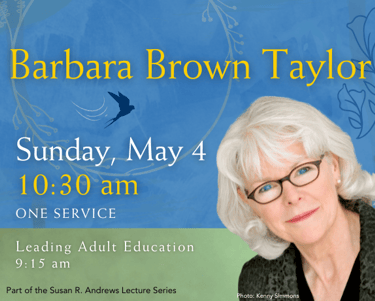 Facebook Post for Barbara Brown Taylor Event