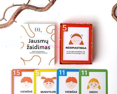 „Jausmų žaidimas“ - stalo kortų žaidimas EQ lavinimui
