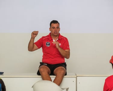 Cesar Performance Coach at GPTCA seminar where he is training coaches