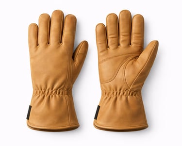 Flexible leather assembly gloves for precision work and hand protection