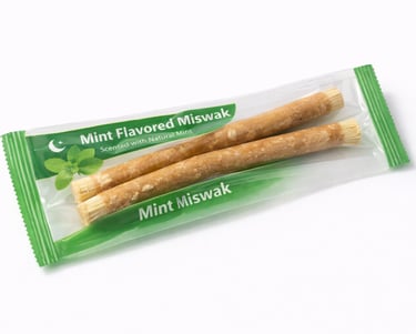 Mint flavored miswak sticks made from natural Salvadora persica