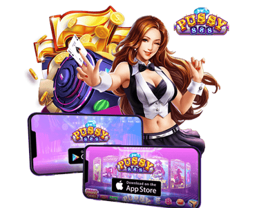 a woman holding a phone playing online casino pussy888