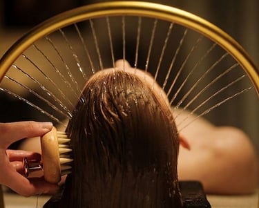 Soin Head Spa réalisé chez Fée Pour Vous