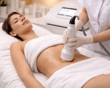 Trattamento estetico professionale con tecnologia a onde d’urto per tonificazione e rigenerazione dei tessuti